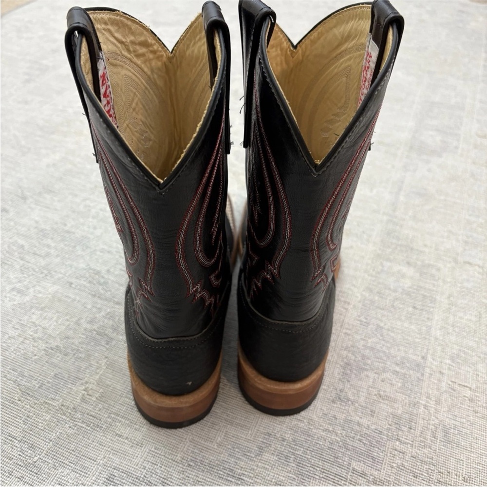 Logan Boot Company Wichita Kansas Western Leather Cowboy Boots Men’s Size 8.5 C - Picture 6 of 12